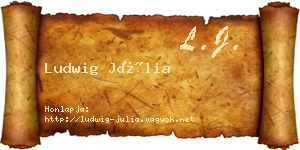 Ludwig Júlia névjegykártya